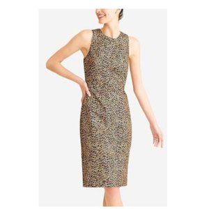 J.CREW Sleeveless Leopard Sheath Dress SZ12 *NWT* NEVER WORN